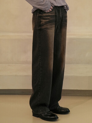 [-6cm 숏버전 추가] M233 DOUBLE CUT WIDE PANTS_BLACK