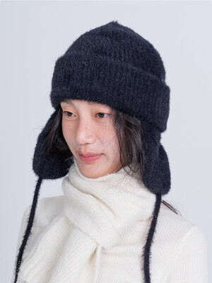 Logo ear muff beanie