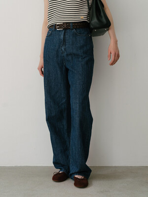 linen slub denim pants_indigo