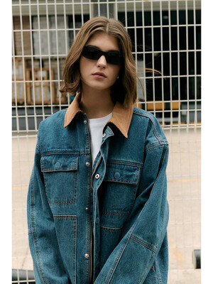 UNISEX VINTAGE DENIM WORK JACKET CLASSIC BLUE_UDJU5A115B2