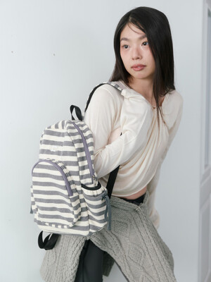 Nest Sling Backpack (Gray Stripe)