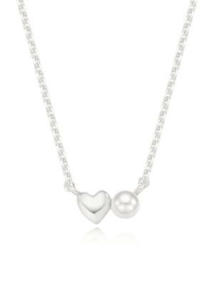 buddy heart pearl necklace