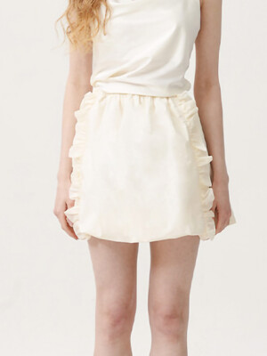 LACE DETAIL BALLOON SKIRT (2COLOR)