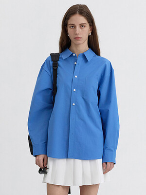 UNISEX CLASSIC OVERSHIRT BLUE_UDSH5B123B3