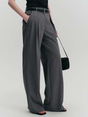 베린 썸머 턱 팬츠_그레이 / BELIN SUMMER TUCK PANTS_GREY