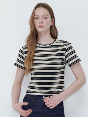 Stripe T-shirts Beige