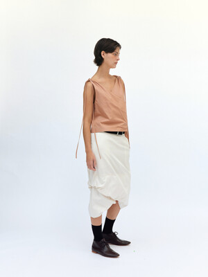 DRAPE STRAP SLEEVELESS_BRONZE