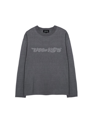 Ridge-Type Semi Loose T-shirt - FADE CHARCOAL