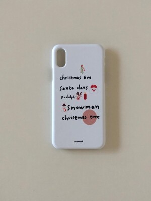 merry christmas iphone case - white