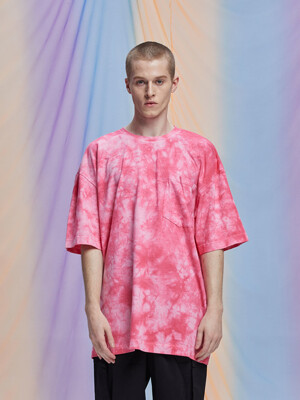 Marbling MiniLogo Pocket T Shirt - Pink