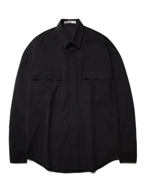 OVERFIT POCKET HIDDEN JACKET_BLACK