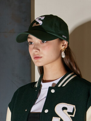 Green Big S Embroidery Cap