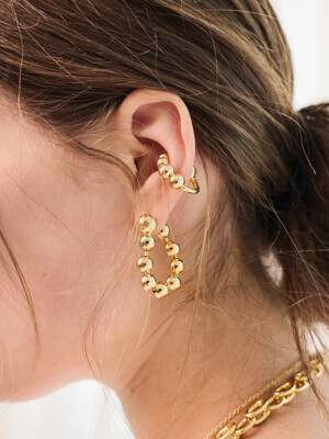 볼 체인 후프 귀걸이 (ball chain hoop earrings ver.1)