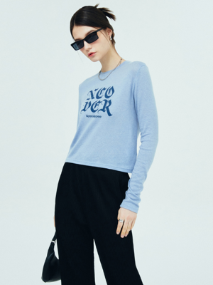 NCOVER ROMAN TYPO LONG SLEEVE-BLUE