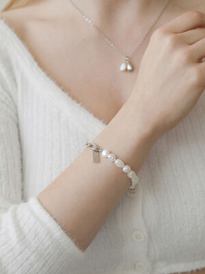 pearl n chain bracelet B044