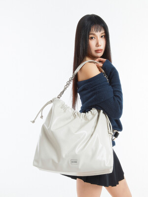 CH. TRAWSTRING BAG, LIGHT GRAY
