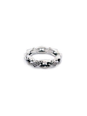 SRN.D15 Dolphin ring [ white stone]