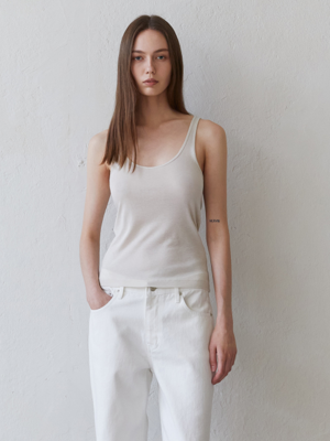 RACERBACK SLEEVELESS_LIGHT BEIGE
