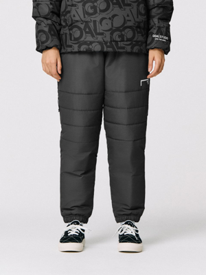 MONOGRAM PADDING JOGGER-CHARCOAL