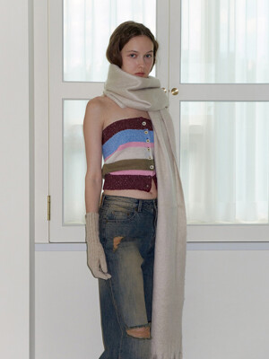 Stripe knit vest. Wine
