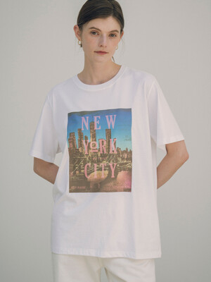 SITP5092 Loosefit city T-shirt_White