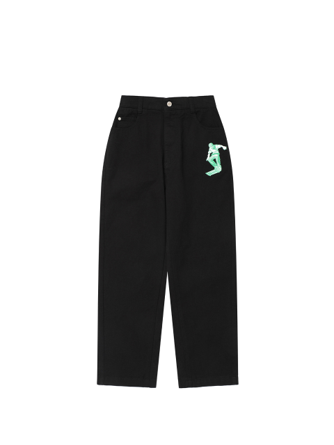 팬츠 - 티리버럴 (T-liberal) - (LSRS)T X ZANGANO GRAPHIC PANTS (BLACK)