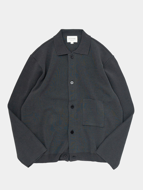 니트,니트 - 스틸바이핸드 (STILL BY HAND) - (KN03231OS) Milano rib cardigan_Grey