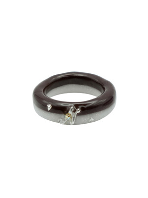 two line logo ring-brown