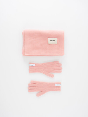 TRIKXI muffler gloves set_pink