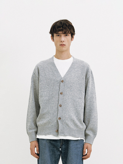니트,니트 - 더웨더이즈어썸 (theweatherisawesome) - Wool Comfort Cardigan (Gray)