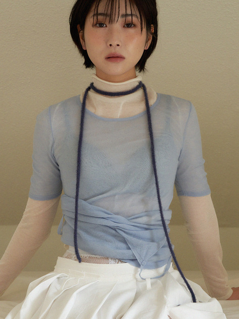 주얼리 - 지지 (geegee) - string knit scarf (3color)