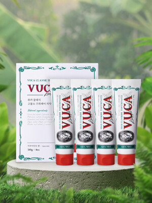 뷰카 클래식 고불소 구취케어 치약 아쿠아민트향 210g 4개입 (SIZE UP)