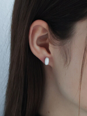 [Silver 925] Midnight Pebble Earrings SE206 - Matte
