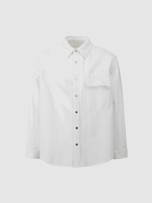 데님 싱글 포켓 셔츠 NAES1-MRC010130
