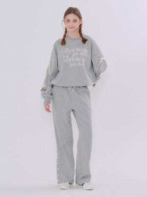 MET ribbon sweatshirt & pants set