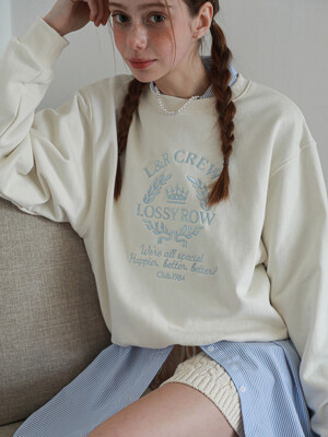 L&R CREW Logo sweatshirt _Cream