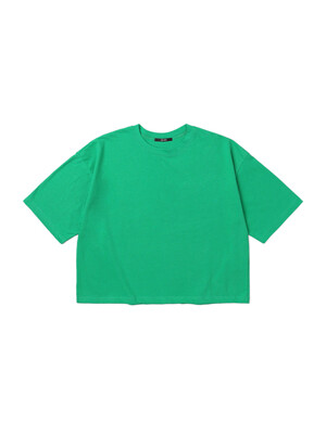 여성 젤리 크롭 반팔 티셔츠 (GREEN) (HA4ST51-66)