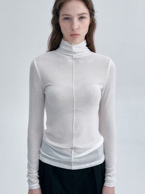 Wool Tencel Slim Turtle-neck_3color