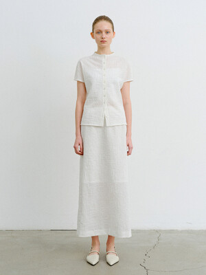 TVR JACQUARD STRETCH SKIRT_2COLORS