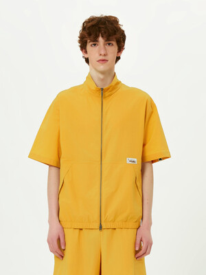 브리즈 라이트 스탠넥 반팔 집업 YELLOW