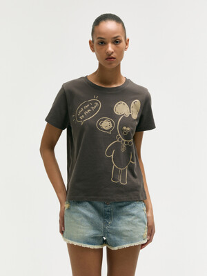 DRAWING WOOD T-SHIRT_brown