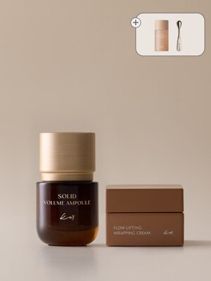 [SET] 솔리드 볼륨 앰플 + 플로우 리프팅 랩핑 크림 + GIFT