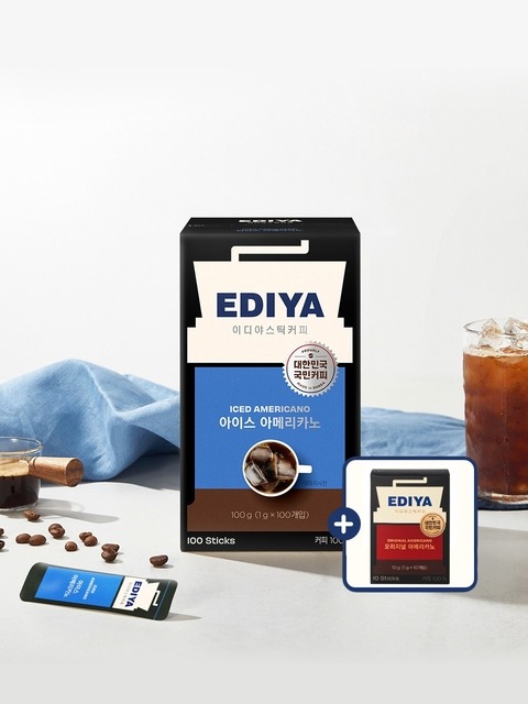 이디야커피 [이디야] 아이스 아메리카노 100T + 오리지널 아메 60T 증정