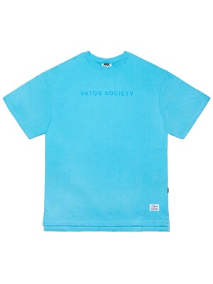 V COLORS OVERSIZED T-SHIRTS BLUE