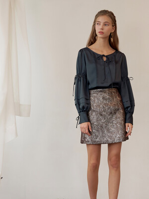 Zacquard A-Line Skirt