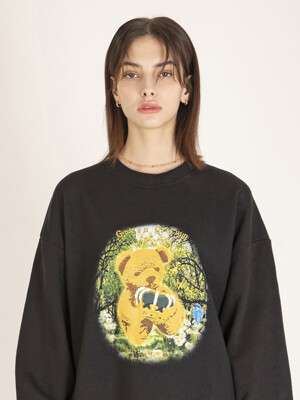Bear Oversized Fit Sweatshirt [Black]