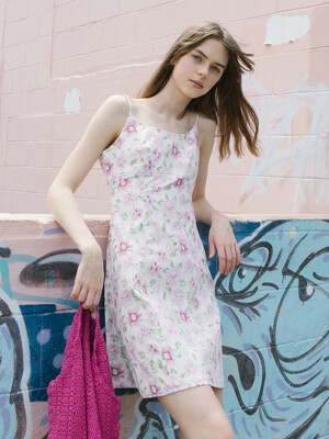 MONSARRAT Sleeveless mini dress (Pink flower)