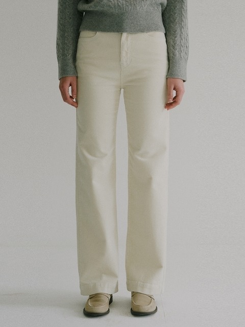 팬츠 - 블랭크공삼 (blank03) - corduroy boot cut pants (cream)