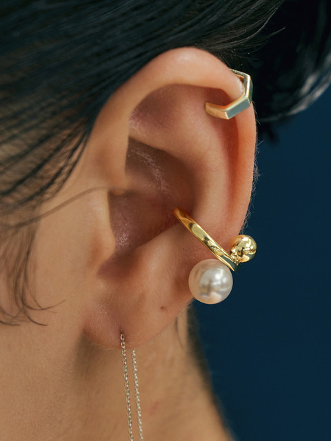 주얼리,주얼리 - 모이 스튜디오 (MOI studio) - # Moi 4st Gold Twins Pearl Earcuff_16