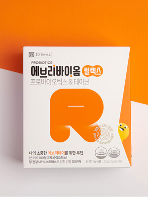 에브리바이옴 릴렉스 프로바이오틱스 유산균 1박스 2개월분(2g x 60포)